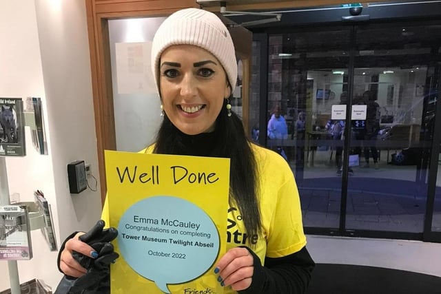 Emma McCauley, after completing the abseil.