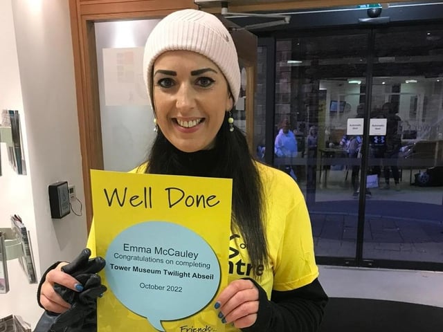 Emma McCauley, after completing the abseil.