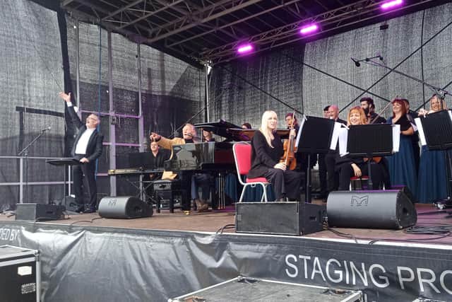 Phil Coulter on stage at Ebrington in Derry.