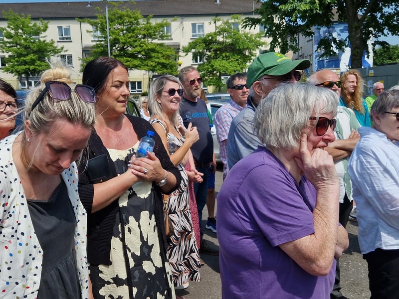 Family members in attendance at the launch of the mural.