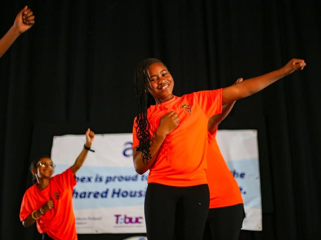 Young people from ACCN demonstrate some African Cultural Dance at the event.