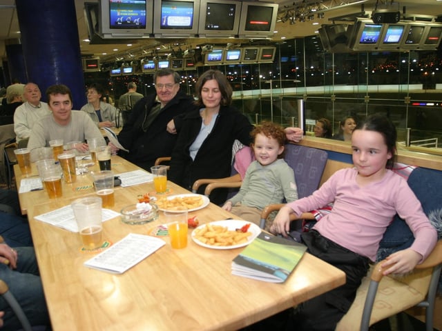 Out and about at the Lifford dog track in early 2004.