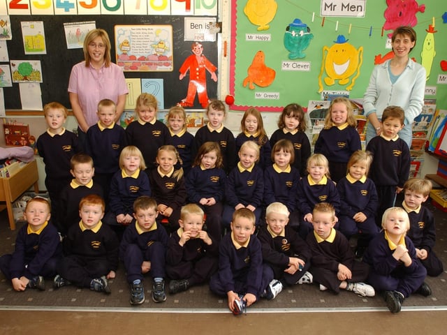 Class teacher, Louise Smith and classroom assistant, Joanne Harper. (0310A19):20 years on: Young people across Derry and Donegal starting school in September 2003