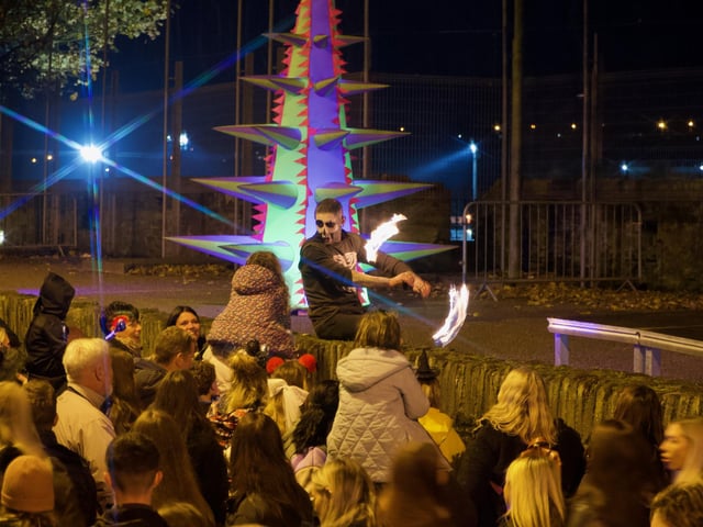 Spectators enjoying the spectacle.