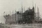 A ship under construction for model of Steamship 'Glendun'. Shipbuilding & Engineering Co c1900-1904