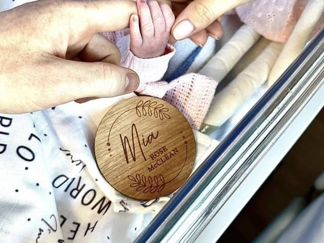 BABY NEWS . . . James and Erin McClean announce the birth of their new baby daughter.