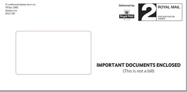 All vouchers will be sent in this envelope. Any other communications received by email, call, text or other route, claiming to be an energy voucher, should be ignored.