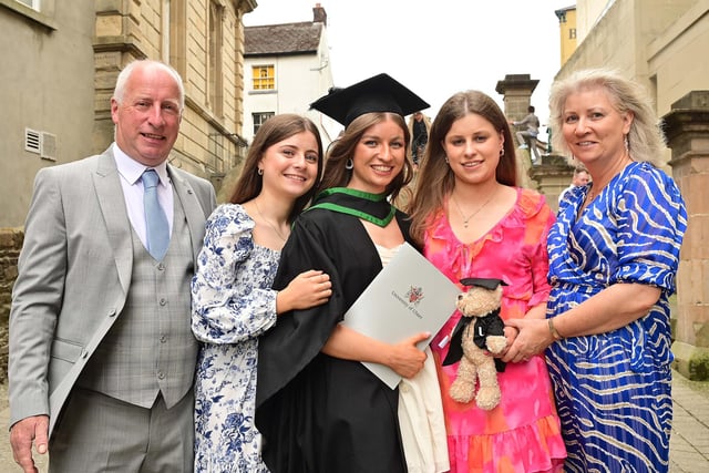 Sinead Hayes from Tipperary graduated on Tuesday in BSc (Hons) Physiotherapy from Ulster University Derry pictured with her family Tom, Aine, Niamh, and Catherine Hayes.
