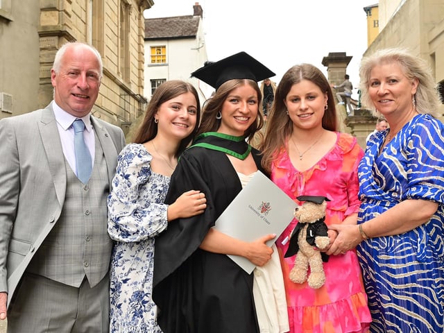 Sinead Hayes from Tipperary graduated on Tuesday in BSc (Hons) Physiotherapy from Ulster University Derry pictured with her family Tom, Aine, Niamh, and Catherine Hayes.
