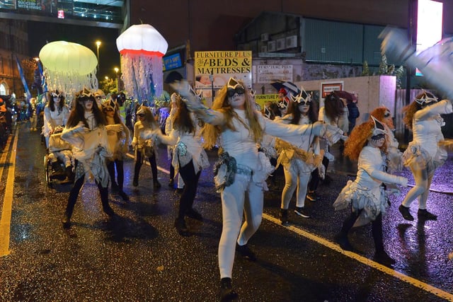 The Halloween carnival parade ‘On the Ninth Wave’ underway on Monday evening.  Photo: George Sweeney.  DER2244GS – 080