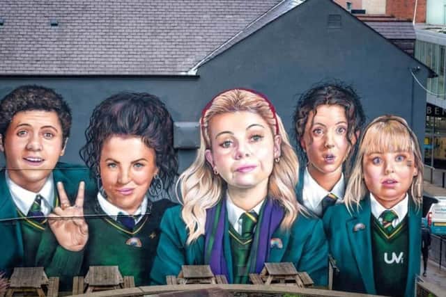 The Derry Girls mural.
