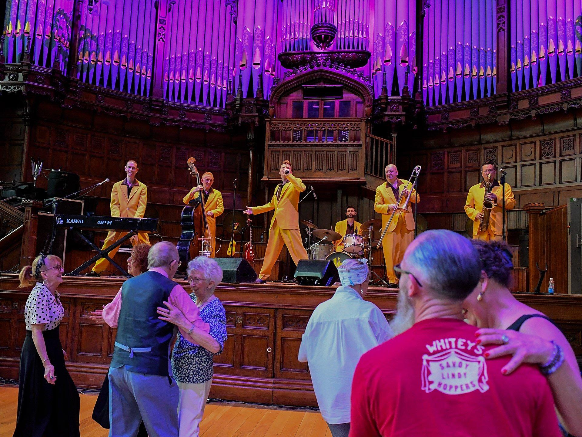 Jiving at the Mayor’s Tea Dance with the Jive Aces. Photo: George Sweeney
