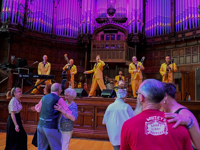 Jiving at the Mayor’s Tea Dance with the Jive Aces. Photo: George Sweeney
