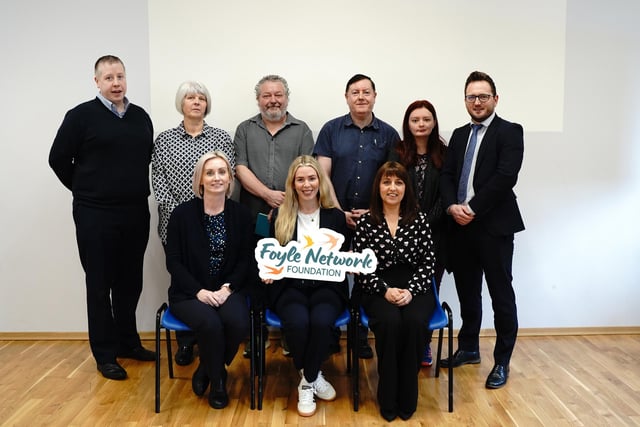 Staff, volunteers and members at the Foyle Foodbank AGM on Monday when the organisation rebranded as the Foyle Network Foundation.