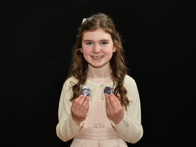 Daisy McMonagle  achieved second place P5 Poem and third place P5 Studied Prose at Feis Dhoire Cholmcille. Photo: George Sweeney