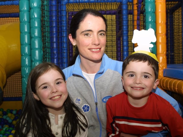 Birthday girl Emma Doherty with mum Elaine and brother Barry