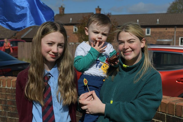 Anna, Kaolin and Amy pictured at the launch of the District of Hope at Farland Way, Hazelbank, on Tuesday afternoon last. Photo: George Sweeney