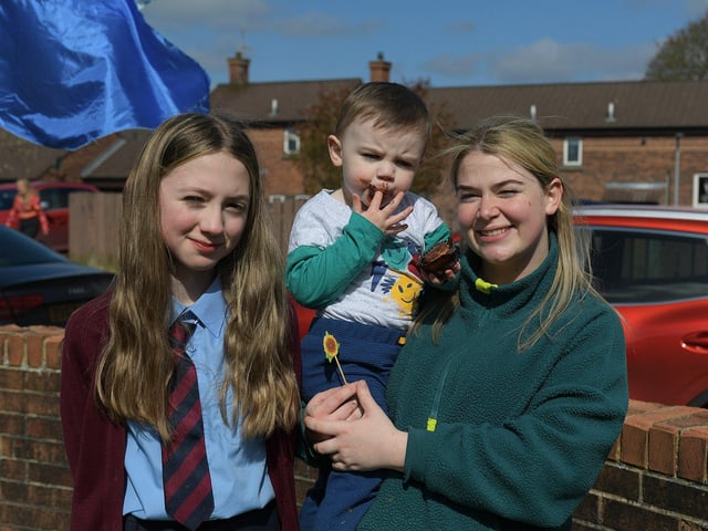 Anna, Kaolin and Amy pictured at the launch of the District of Hope at Farland Way, Hazelbank, on Tuesday afternoon last. Photo: George Sweeney