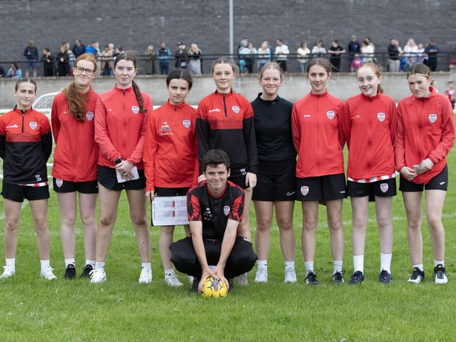 The panel of referees pictured at the Ryan McBride Cup tournament at the Showgrounds on Wednesday. (Photos: Jim McCafferty Photography)