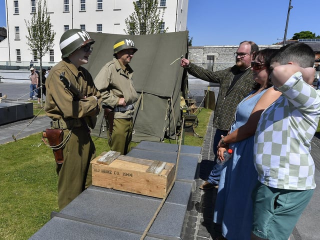 WWII military enthusiasts and collectors gathered in Ebrington square on Saturday to commemorate  BOA80 . Photo: George Sweeney