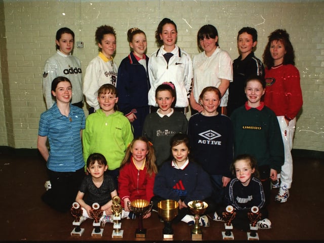 The Dimensions Dance Club with a haul of medals.