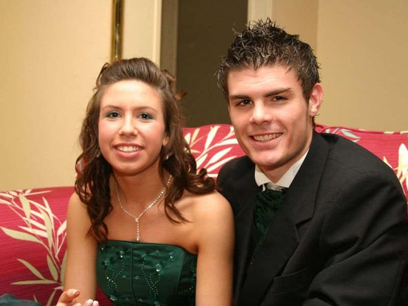 Jenny Saunders and Alan Heatley. : Pictured are students at the then recently opened Lisneal College in the Waterside as they gathered for their school formal back in March 2005.