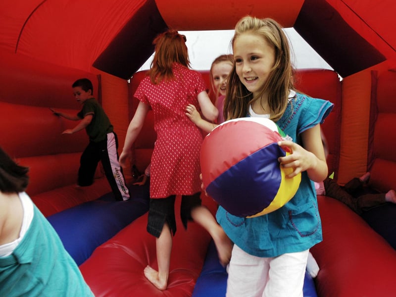 Chloe pictured enjoying Shane and Shelbie`s party on the bouncy castle.