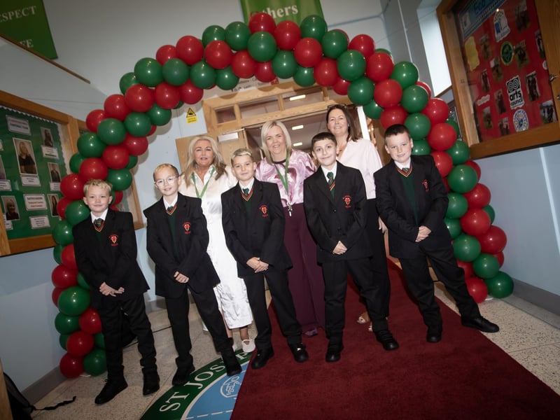Some of the new Year 8s students pictured being welcomed to St. Joseph's Boys School on Friday last.