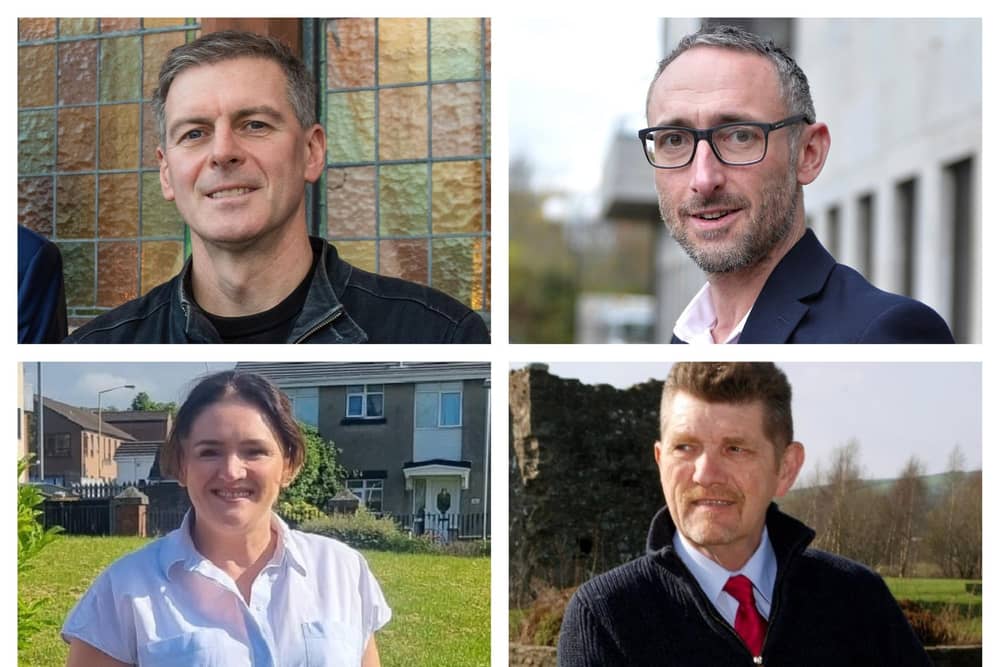 Clockwise from top left: Shaun Harkin, Rory Farrell, Derek Hussey and Aisling Hutton.