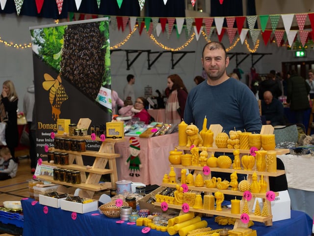 A selection from Donagh Bees at Clonmany Christmas Craft Fair.