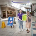 MARKING WORLD ALZHEIMER'S DAY. . . . .Kathleen McNaught, Older Adults and DEEDS Support Worker and Sinead Devine, Older Adults and DEEDS Coordinator, Old Library Trust, Creggan, Derry pictured at Foyleside Shopping Centre to promote next Thursday's 'One Stop Shop for Information on Dementia' which will be held in the centre. The event will run from 11-1pm and with over sixteen stalls of information on the day, all are invited to come along. (Photo: Jim McCafferty Photography)