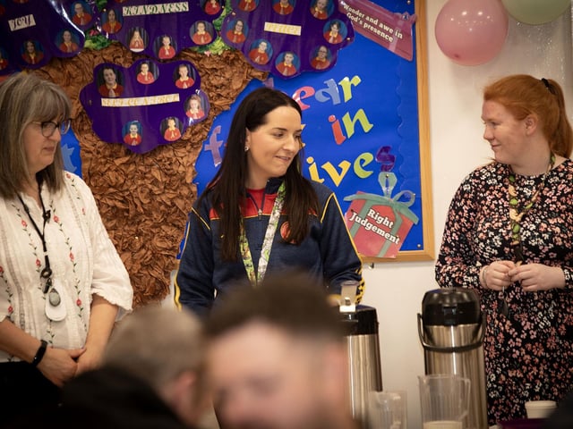 FACE IN THE CROWD. . . . .Enjoying Friday's Coffee Morning at Steelstown.