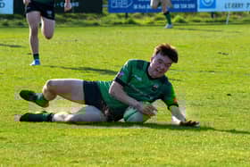 Ross McLaughlin grabbed two tries as City of Derry defeated Banbridge. (Photo: George Sweeney)