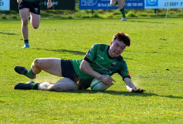 Ross McLaughlin grabbed two tries as City of Derry defeated Banbridge. (Photo: George Sweeney)