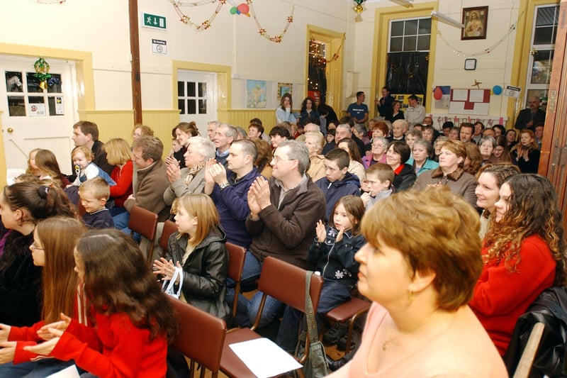 The packed community centre for the Carrowmenagh Christmas Concert. (3112C53)
