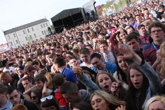 The capacity crowd at the Ebrington Square during One Big Weekend back in 2013.  (2805JB160)