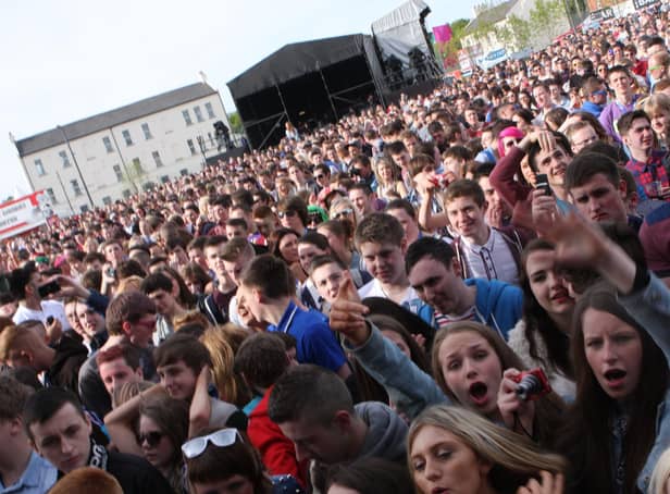 The capacity crowd at the Ebrington Square during One Big Weekend back in 2013.  (2805JB160)