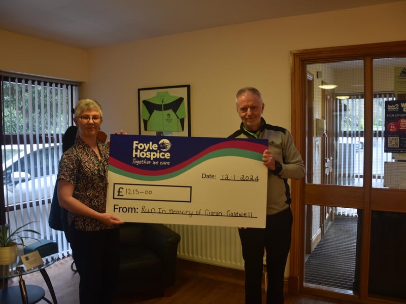 Foyle Hospice would like to give thanks to Michael Concannon of Magnet Golf Society and friends who raised a total of £1,215 by running from the start line of Derry City parkrun to the start line of Buncrana parkrun in memory of Ciaran Caldwell.