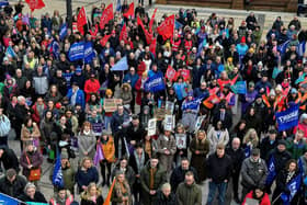 One of the many previous strikes over pay and conditions held in Derry over recent times. Photo: George Sweeney. DER2308GS  64