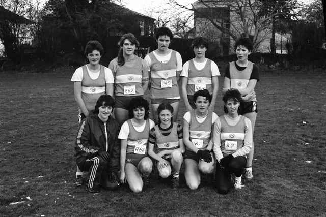 This ladies team pose for a photograph before the Ulster Cross Country Championships at St Columb's Park in Derry 40 years ago.