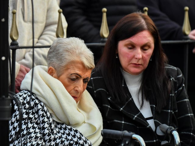 Relatives attend the annual Bloody Sunday service on held on Sunday morning. Photo: George Sweeney