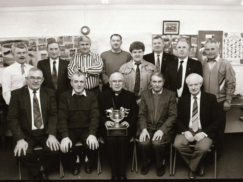 Derry GAA presentation to Bishop Edward Daly.