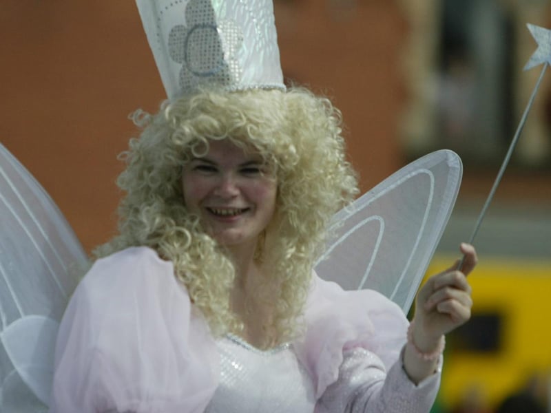 The Fairy Princess waves her magic wand and brings the sunshine to Strabane. (0107JB59)