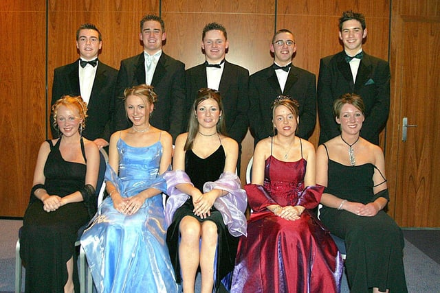 From left (seated), Natasha McKnight, Joanne Hamilton, Rachael Hutchman, Roisin Doherty and Jeanann Hunter.  Back row, Nigel McClay, Ryan Campbell, Sammy Livingstone, Gavin Daly and Richard People. (0402T11)