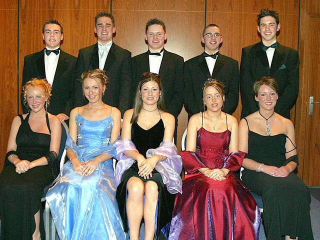 From left (seated), Natasha McKnight, Joanne Hamilton, Rachael Hutchman, Roisin Doherty and Jeanann Hunter.  Back row, Nigel McClay, Ryan Campbell, Sammy Livingstone, Gavin Daly and Richard People. (0402T11)