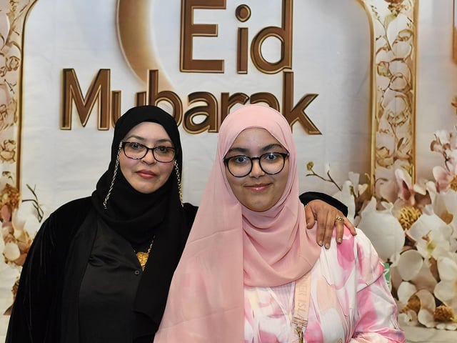 Guests at the North West Islamic Association’s celebration of Eid Mubarak held in Templemore Sport’s Complex.  Photo: George Sweeney