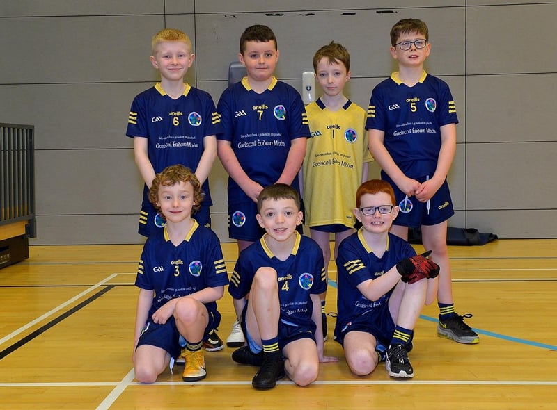 Gaelscoil Eaidain Mhoor took part in the Derry City Boys Indoor Football Championships played in the Foyle Arena. Photo: George Sweeney. DER2306GS 04