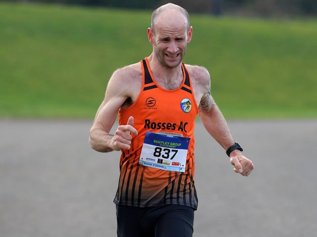 Shane O’Donnell, Rosses SC, finished third with a time of 55 minutes 13 seconds. Photo: George Sweeney