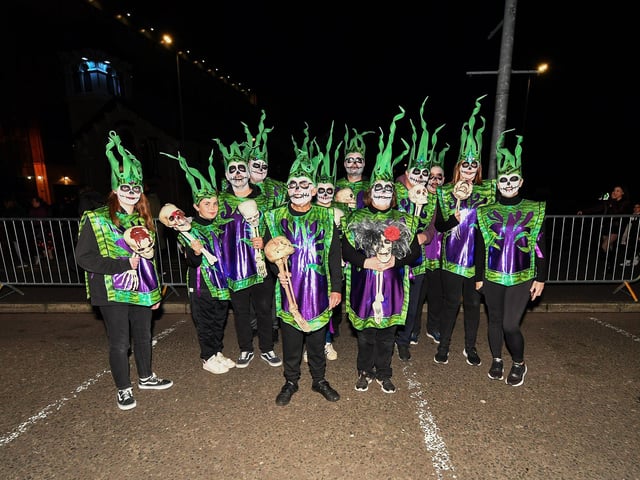 One of the groups who took participated in the Halloween parade. Photo: George Sweeney