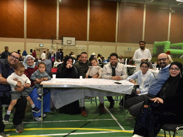 Families at the North West Islamic Association’s celebration of Eid Mubarak held in Templemore Sport’s Complex. Photo: George Sweeney